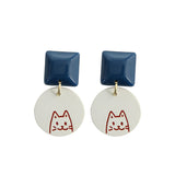 Winter Korean Fashion Cute Cat Earrings for Women