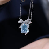 Zircon Crystal Pendant Necklace Clavicle Necklace