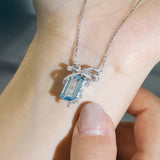 Zircon Crystal Pendant Necklace Clavicle Necklace