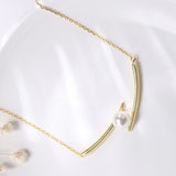 Stick Pearl Necklace for Women Hot Fashion Creative Clavicle Chain