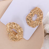 Unique Design Exaggerated Gold Color Hollow Metal Earrings