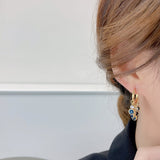 Zircon Earring Sweet Elegant Temperament Opening Tassels Jewelry