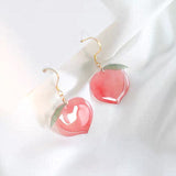 Trendy Pink Peach Drop Earrings For Women Cute Sweet Jewelry