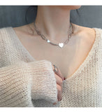 Temperament  Love Heart Pendant Chains Necklace