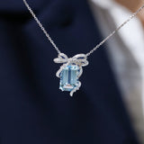 Zircon Crystal Pendant Necklace Clavicle Necklace