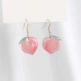 Trendy Pink Peach Drop Earrings For Women Cute Sweet Jewelry