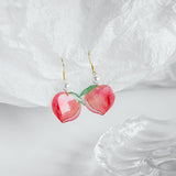 Trendy Pink Peach Drop Earrings For Women Cute Sweet Jewelry