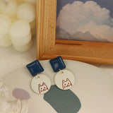 Winter Korean Fashion Cute Cat Earrings for Women